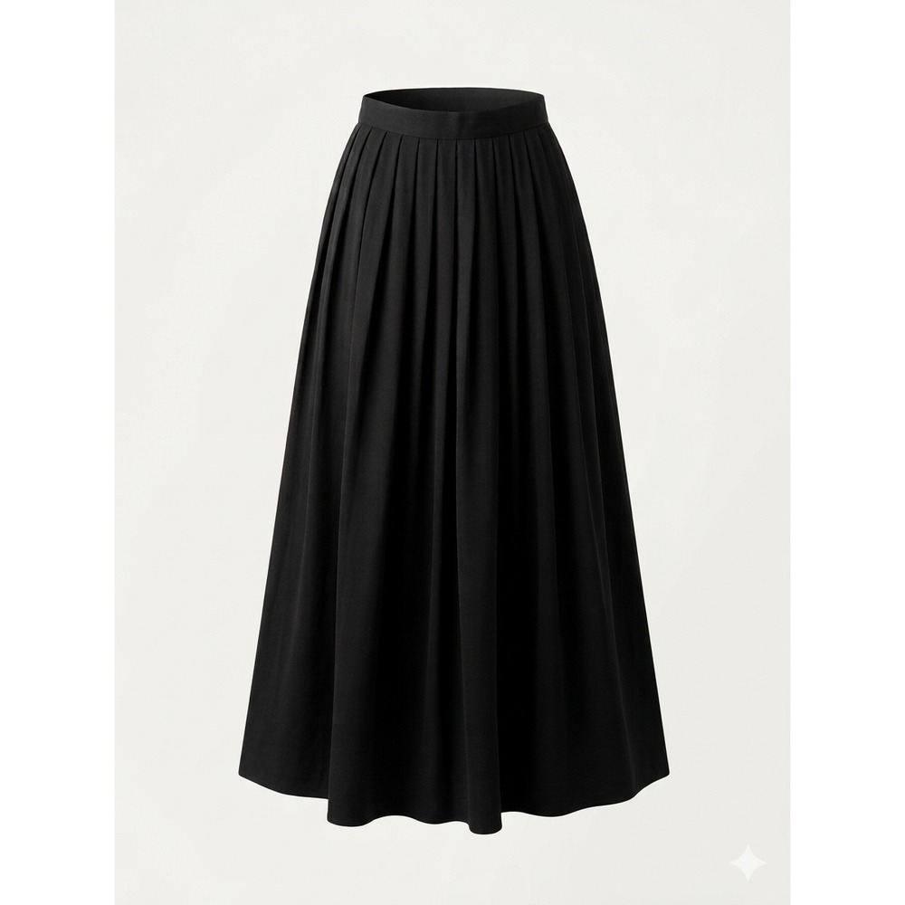 Dorothy Bullitt Black Maxi Skirt Pleated Flowy Womens S‎ M 10 Whimsigoth Capsule
